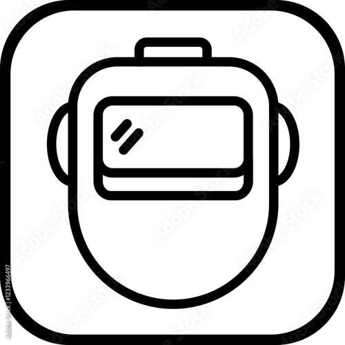 Welding mask vector icon style