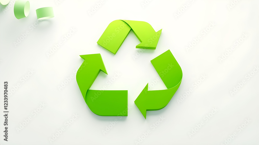 3d Vector Green Arrows Recycle, Earth Day, Environment day, Ecology concept. Generative AI 3d Vector Green Arrows Recycle, Earth Day, Environment day, Ecology concept. Generative AI