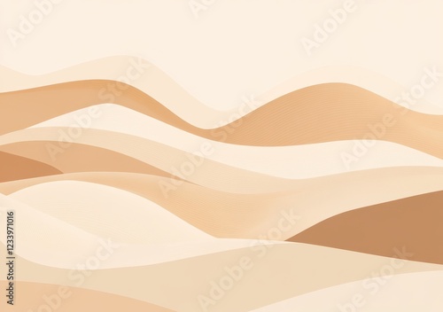 Abstract Beige Wave Background for Modern Minimalist Design