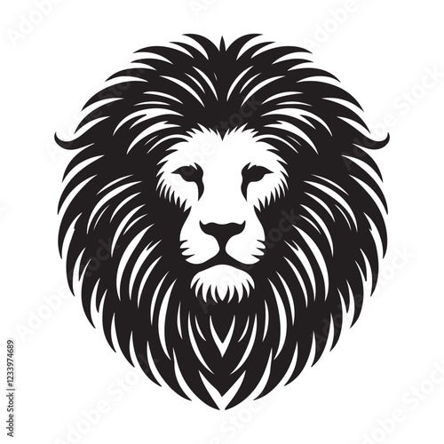 Majestic Lion Head Silhouette

