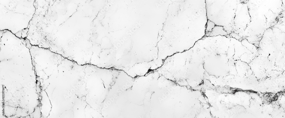 Obraz premium Cracked White Marble Texture Background