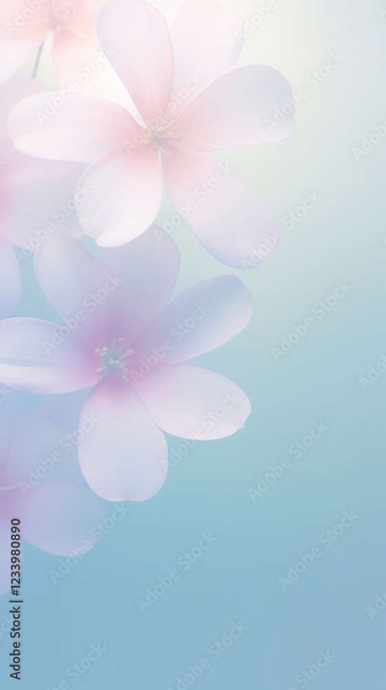 Fototapeta premium Blurred gradient illustration pink flowers backgrounds outdoors blossom.