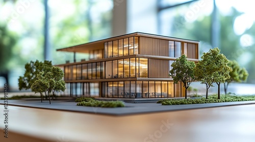 model of a luxury house on a table in the office  architecture  building plan  mortgage  real estate investment