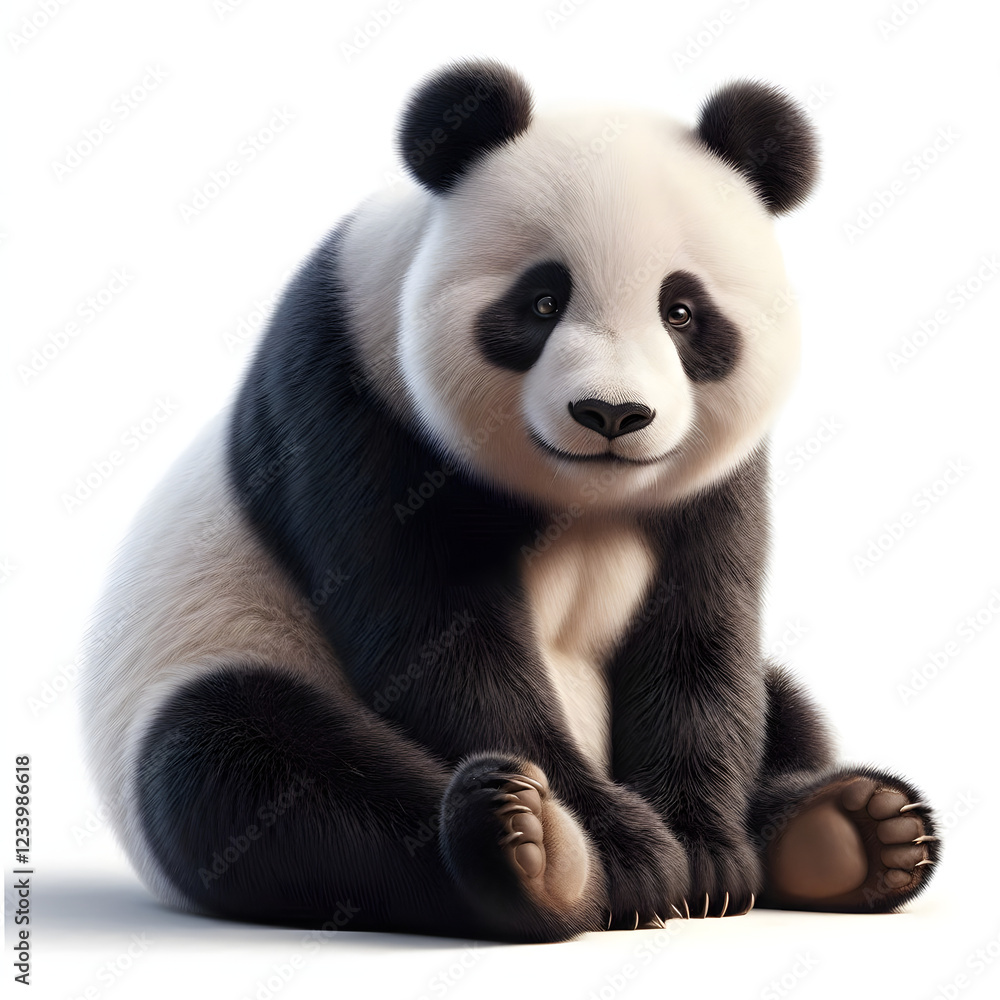 Naklejka premium giant panda bear