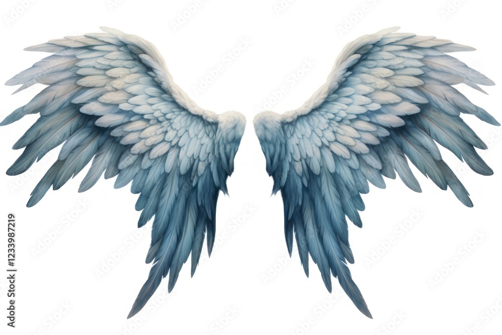 Obraz premium Angel wings bird white background creativity.