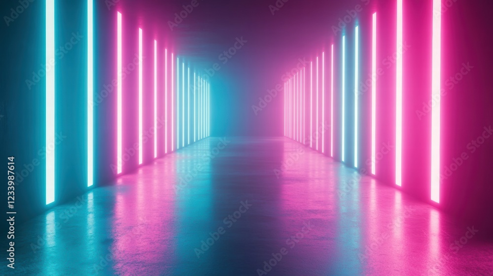A Luminous Background with Neon Cyan and Bright A Luminous Background with Neon Cyan and Bright