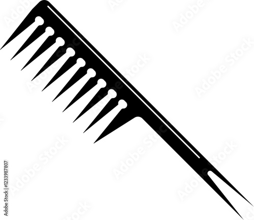 Comb silhouette vector