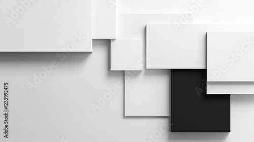 Wallpaper Mural Rectangles offset stacked, white with one dark. Torontodigital.ca
