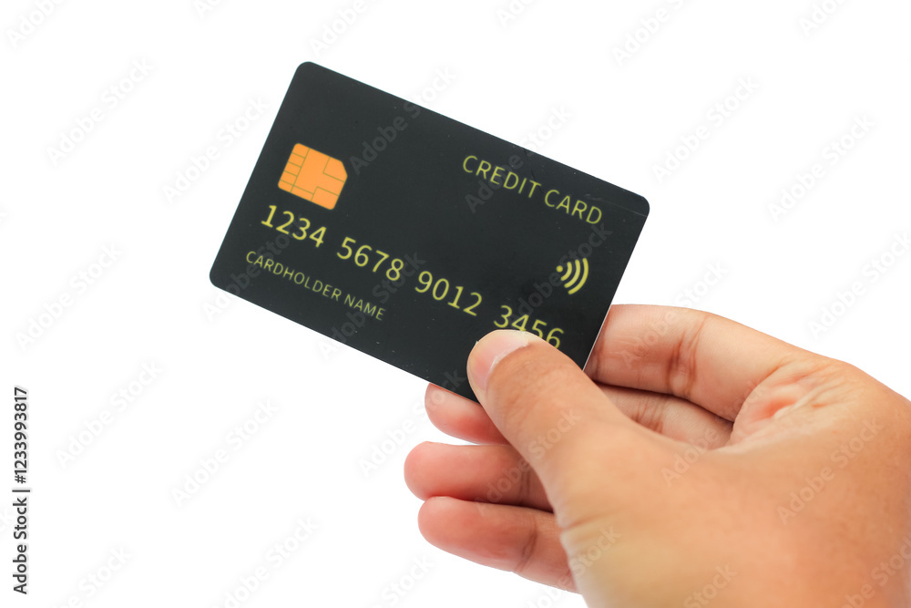 man hand holding black premium credit card isolated on white background,business concept. man hand holding black premium credit card isolated on white background,business concept.