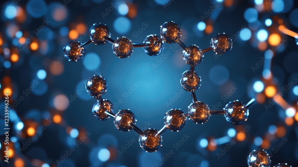 Molecular nanotechnology background with glowing particles forming a web of connections, leaving a blank space in the center for text, logo, or design. Molecular nanotechnology background with glowing particles forming a web of connections, leaving a blank space in the center for text, logo, or design.
