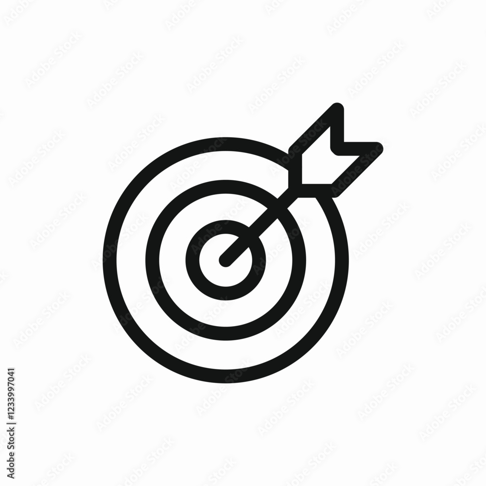 target goal achievement success icon vector sign target goal achievement success icon vector sign