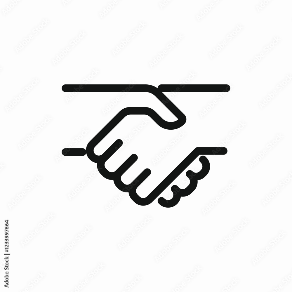 handshake deal agreement contract icon vector sign handshake deal agreement contract icon vector sign