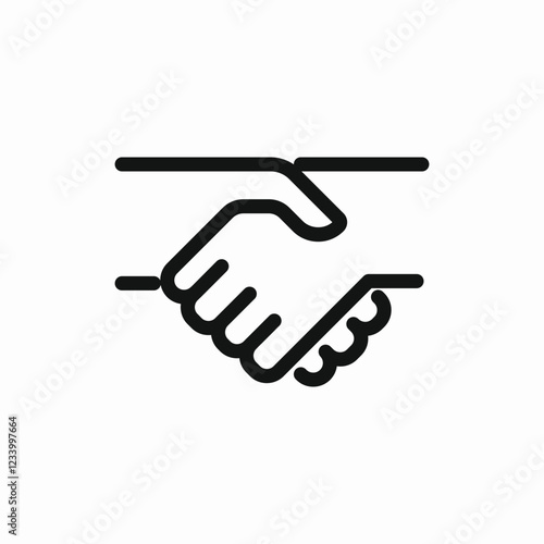 handshake deal agreement contract icon vector sign