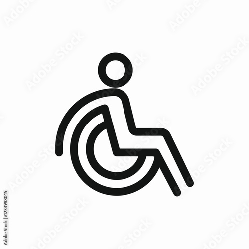 disability access wheelchair support icon vector sign