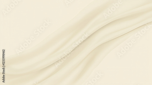 Wallpaper Mural Subtle Elegance:  A soft, creamy,  texture shot of delicate, smooth, crinkled fabric. The subtle light play on the fabric creates a gentle, minimalist backdrop. Torontodigital.ca