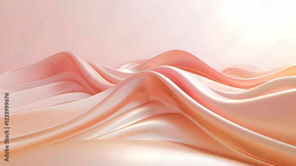Soft, flowing fabric waves in a gentle pastel color palette. Soft, flowing fabric waves in a gentle pastel color palette.