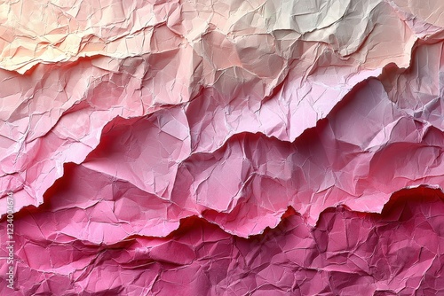 Wallpaper Mural Crumpled paper texture in shades of pink, creating a soft gradient effect. Torontodigital.ca