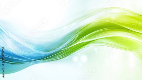 Abstract Flow: A captivating abstract background featuring flowing lines of vibrant blue and green hues, swirling in a dynamic, almost fluid motion.