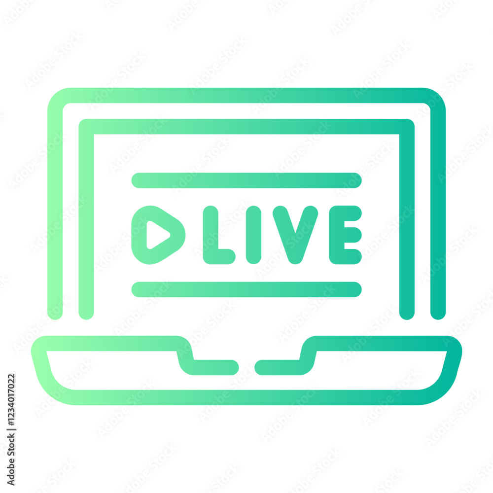 live streaming Line Gradient Icon live streaming Line Gradient Icon