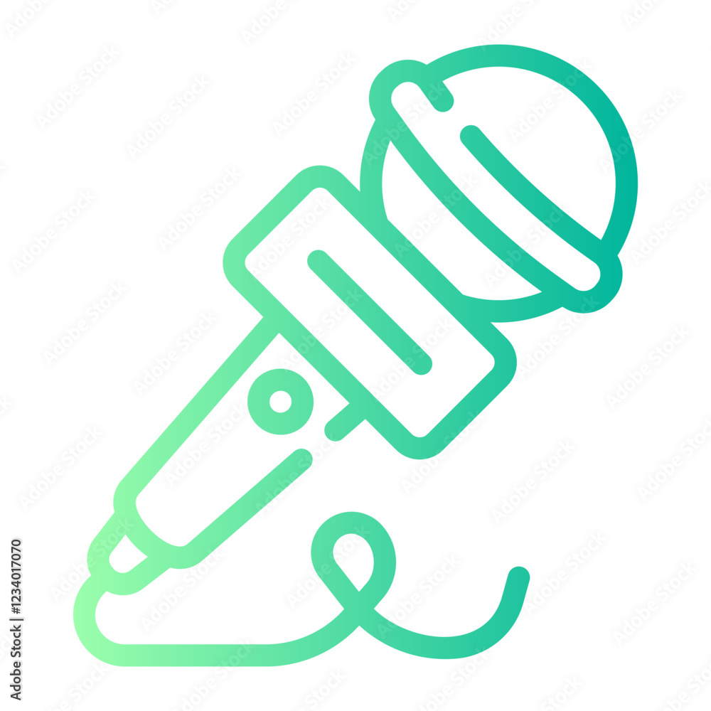 microphone Line Gradient Icon