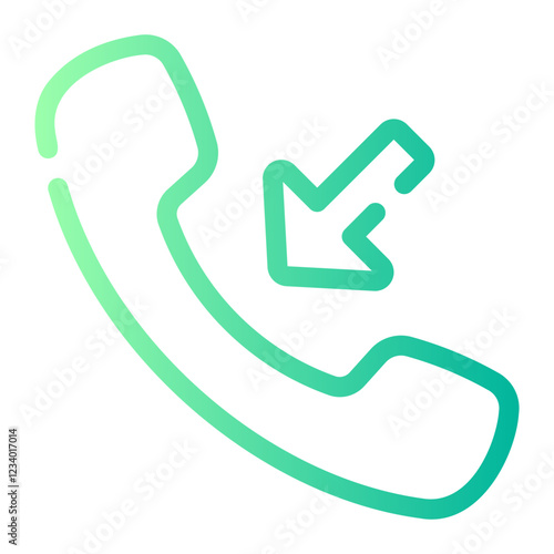 incoming call Line Gradient Icon