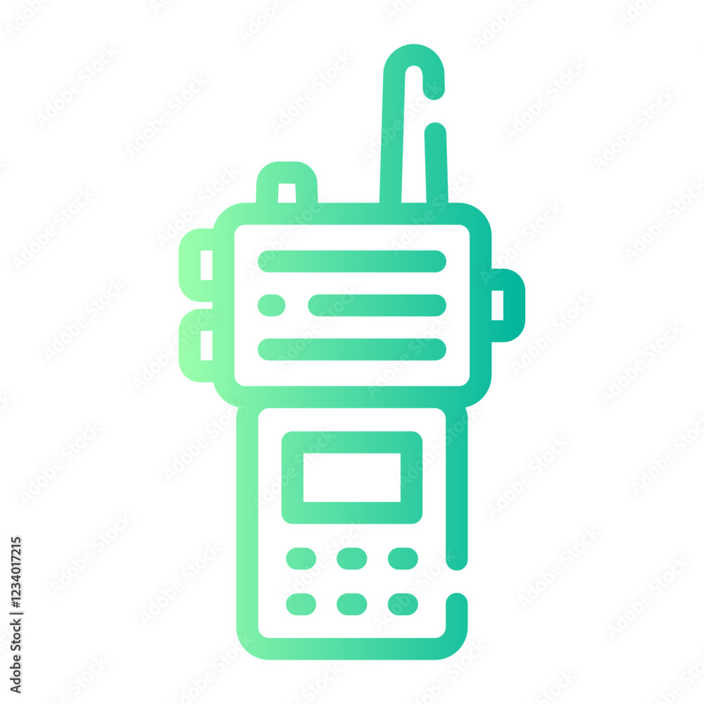 walkie talkie Line Gradient Icon walkie talkie Line Gradient Icon