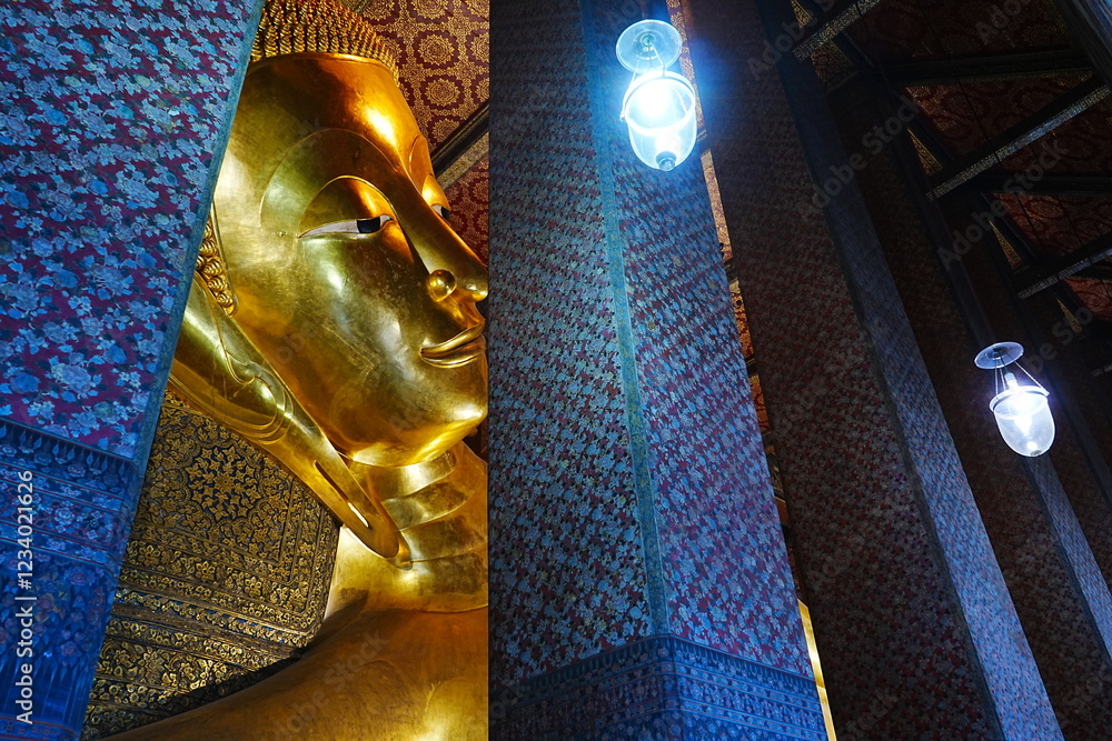 Reclining Buddha Wat Pho in Bangkok, Thailand - タイ バンコク ワットポー 涅槃像