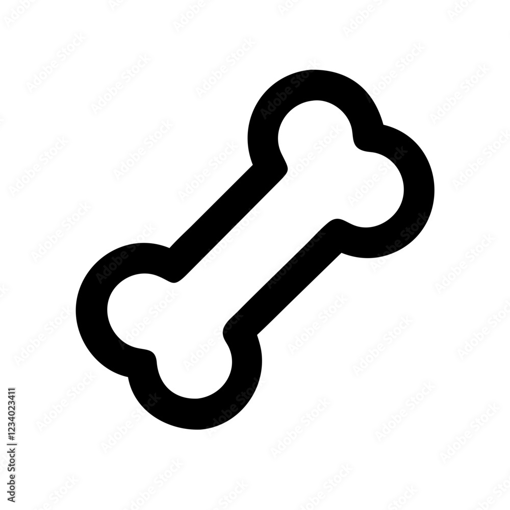 Bone Vector Icon for Pets and Anatomy Representation Bone Vector Icon for Pets and Anatomy Representation