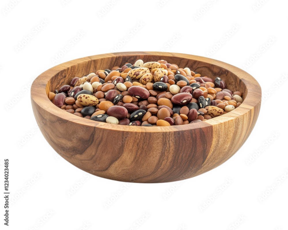 wooden dish filled with variety of organic beans and lentils, showcasing their rich colors and textures. This vibrant mix is perfect for healthy meals and adds natural touch to any kitchen wooden dish filled with variety of organic beans and lentils, showcasing their rich colors and textures. This vibrant mix is perfect for healthy meals and adds natural touch to any kitchen