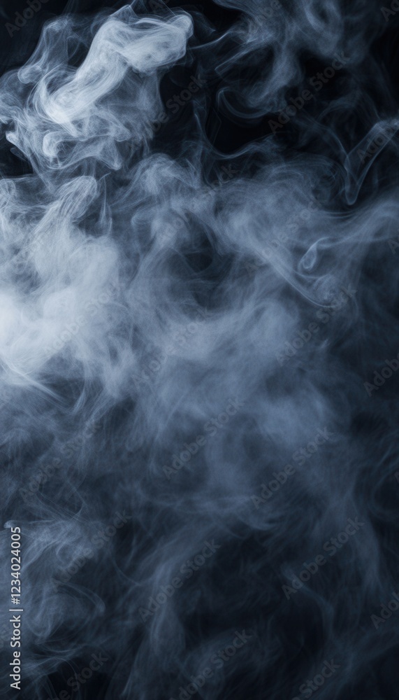 Abstract swirling smoke patterns against a dark background.