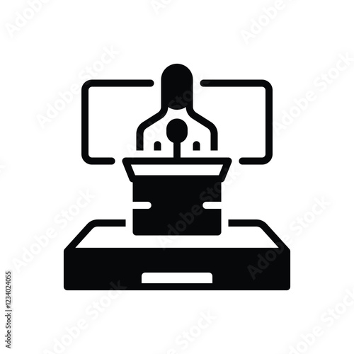 Black solid icon for host