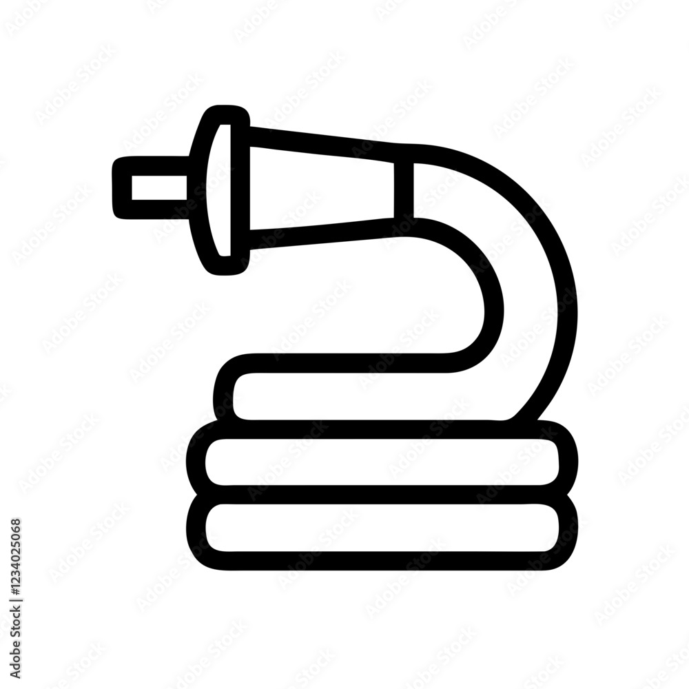 Hose Pipe Vector Icon for Gardening and Watering Representation Hose Pipe Vector Icon for Gardening and Watering Representation