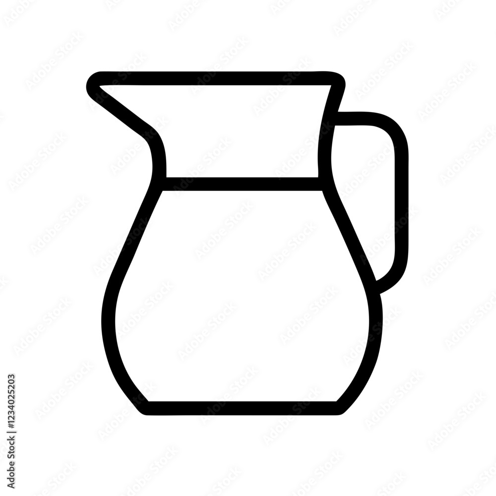 Jug Vector Icon for Beverage and Liquid Storage Representation Jug Vector Icon for Beverage and Liquid Storage Representation