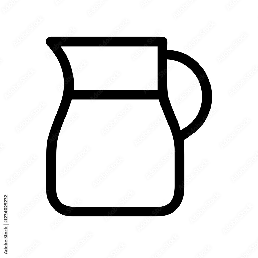 Jug Vector Icon for Beverage and Liquid Storage Representation Jug Vector Icon for Beverage and Liquid Storage Representation