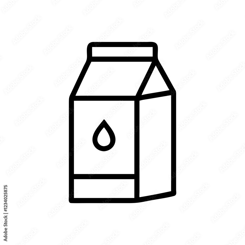 Milk Carton Vector Icon for Dairy and Beverage Representation Milk Carton Vector Icon for Dairy and Beverage Representation