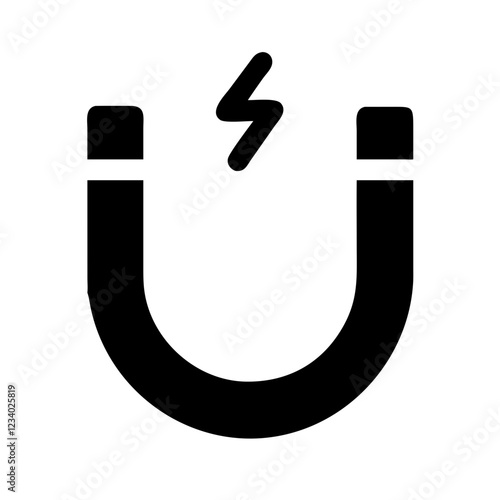 Magnet Vector Icon for Science and Attraction Representation