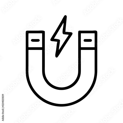 Magnet Vector Icon for Science and Attraction Representation