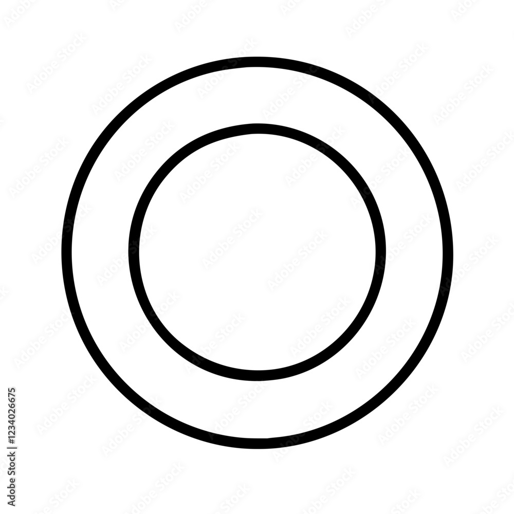 Plate Vector Icon for Dining and Culinary Representation Plate Vector Icon for Dining and Culinary Representation