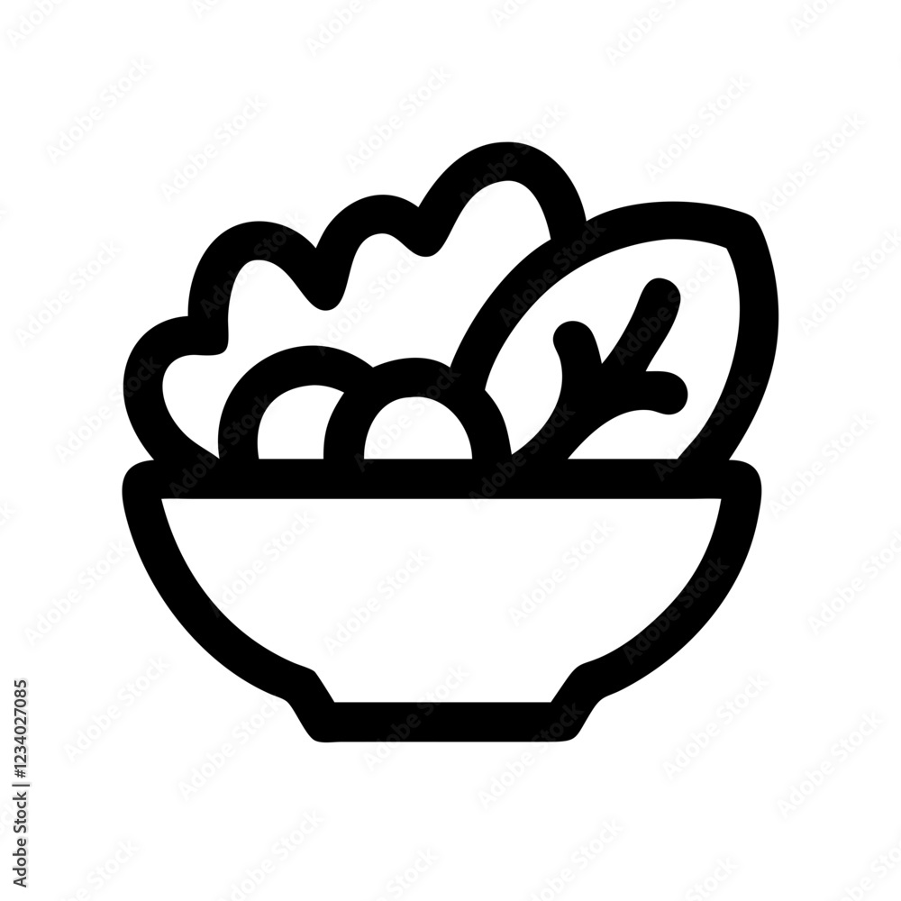 Salad Vector Icon for Healthy Eating and Fresh Meals Salad Vector Icon for Healthy Eating and Fresh Meals