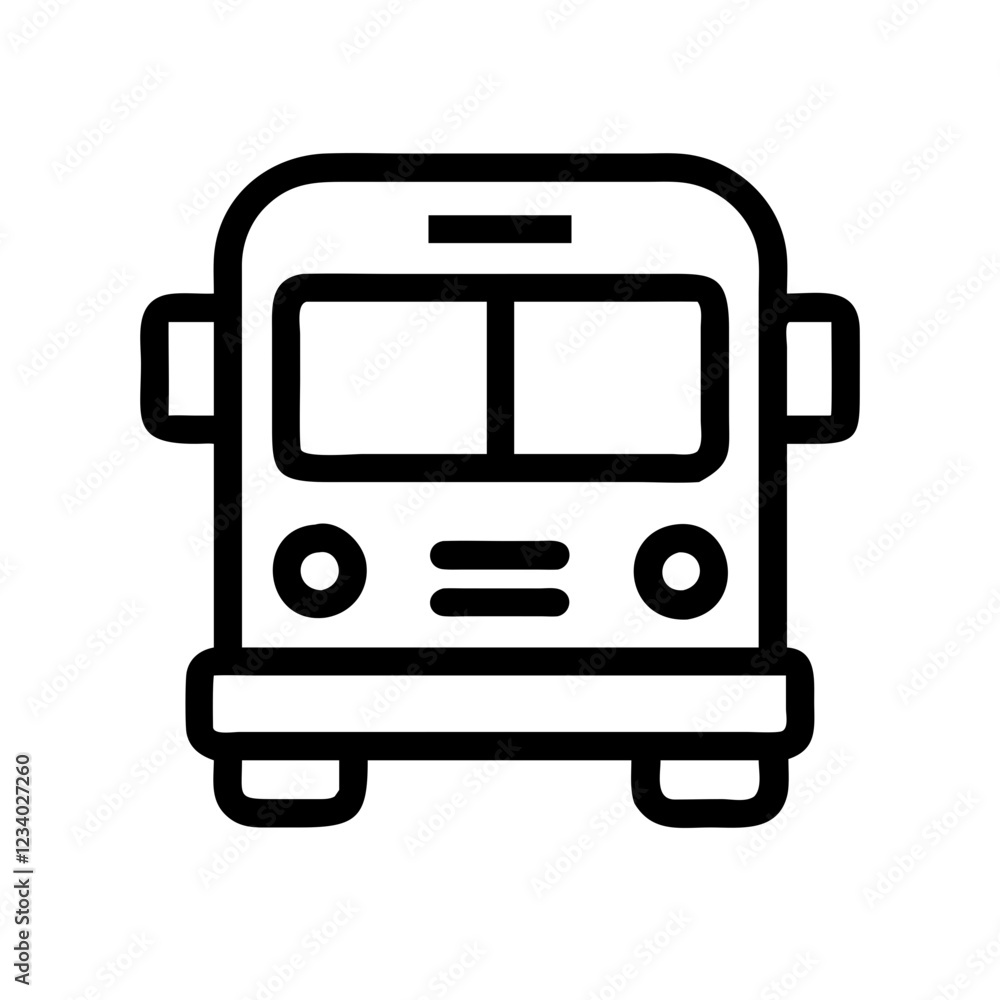 School Bus Vector Icon for Education and Transportation School Bus Vector Icon for Education and Transportation