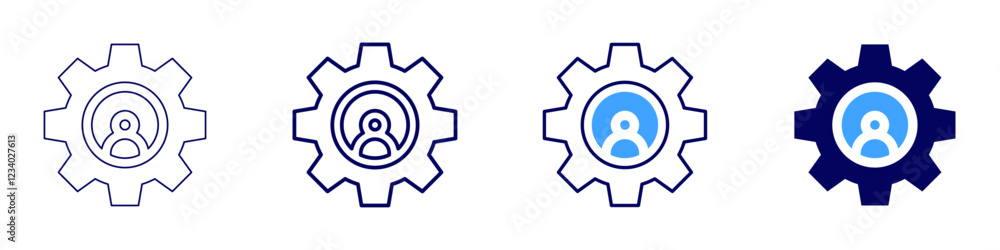 Employee management icon in 4 different styles. Thin Line, Line, Bold, and Bold Line. Duotone style. Editable stroke Employee management icon in 4 different styles. Thin Line, Line, Bold, and Bold Line. Duotone style. Editable stroke