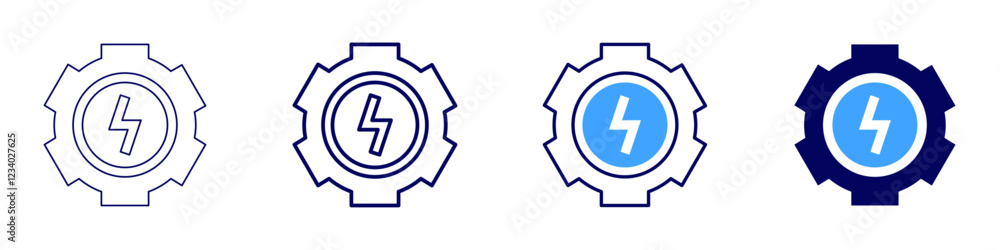 Energy management icon in 4 different styles. Thin Line, Line, Bold, and Bold Line. Duotone style. Editable stroke Energy management icon in 4 different styles. Thin Line, Line, Bold, and Bold Line. Duotone style. Editable stroke