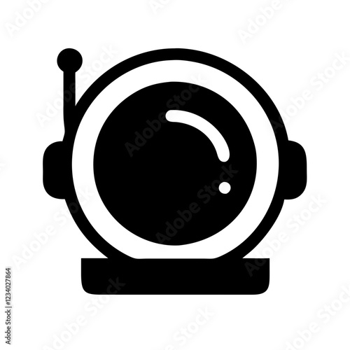 Space Helmet Vector Icon for Exploration and Adventure Representation