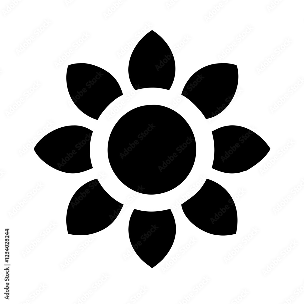 Sunflower Vector Icon for Brightness and Nature’s Beauty Sunflower Vector Icon for Brightness and Nature’s Beauty