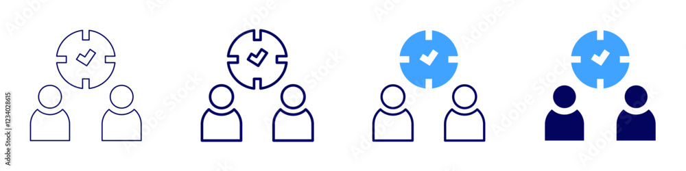 Work time management icon in 4 different styles. Thin Line, Line, Bold, and Bold Line. Duotone style. Editable stroke Work time management icon in 4 different styles. Thin Line, Line, Bold, and Bold Line. Duotone style. Editable stroke