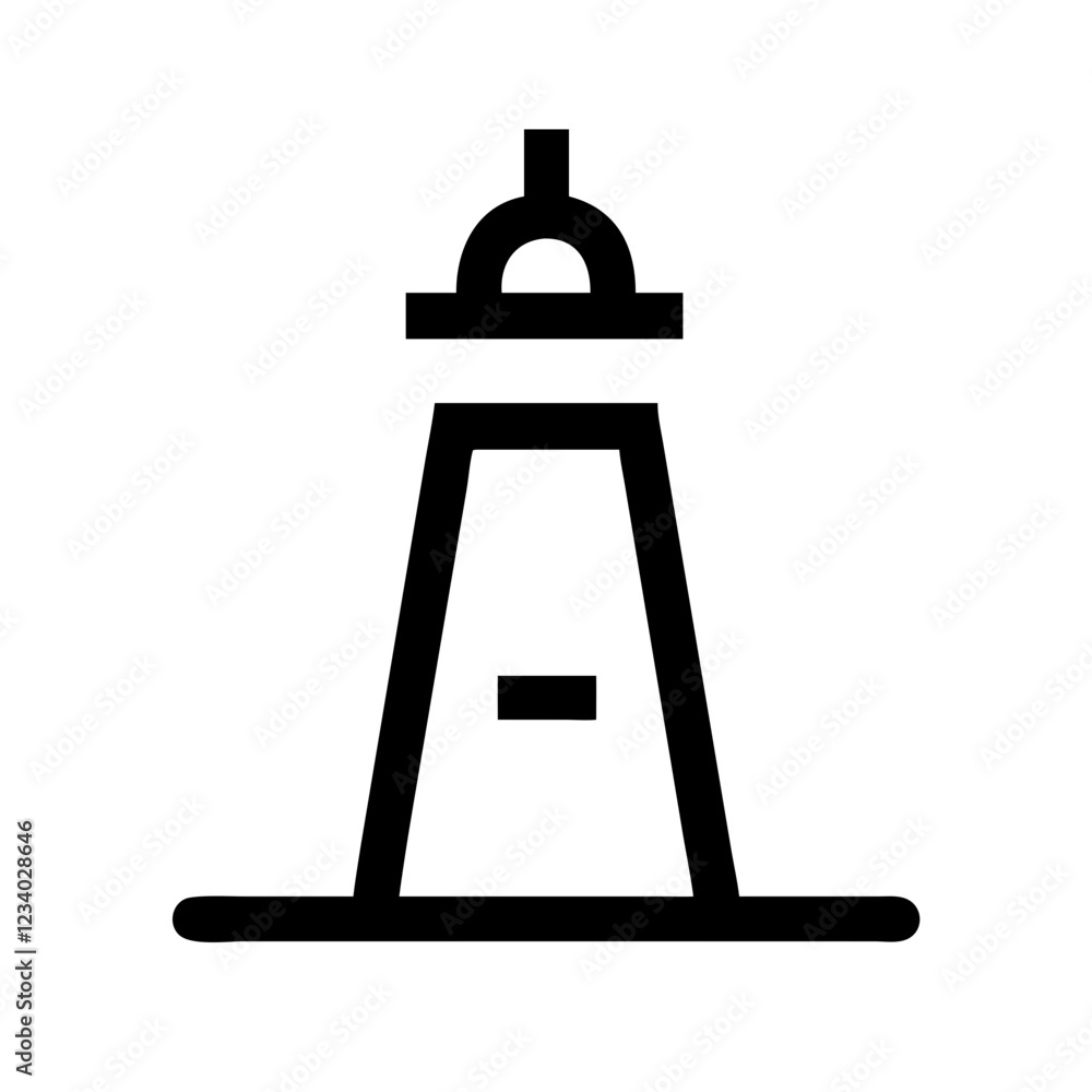 Tower Vector Icon for Architecture and Landmark Representation Tower Vector Icon for Architecture and Landmark Representation