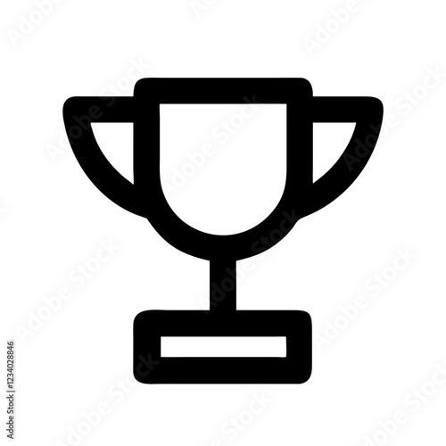 Trophy Vector Icon for Achievements and Success Recognition