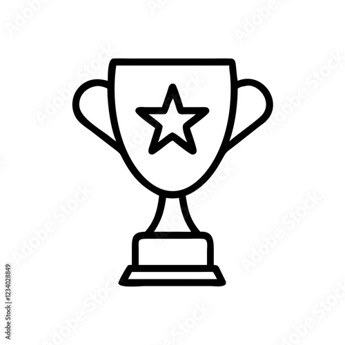 Trophy Vector Icon for Achievements and Success Recognition