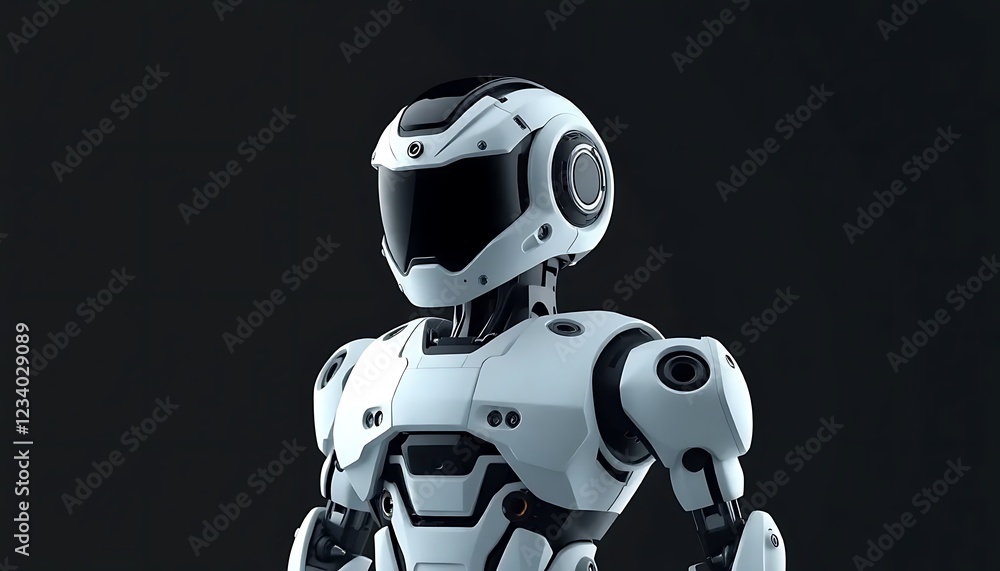 3D White and Black Robot 3D White and Black Robot