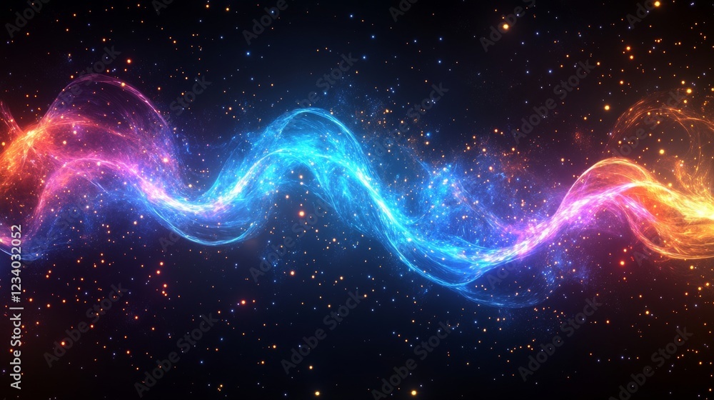 Electric Symphony Vibrant Flowing Waves of Blue, Magenta, and Orange on Dark Background Electric Symphony Vibrant Flowing Waves of Blue, Magenta, and Orange on Dark Background